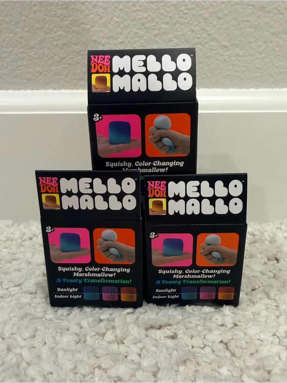 Needoh Mello Mallo Squishy Color-Changing Marshmallow Set
